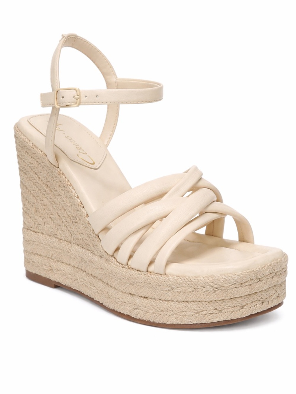 Circus NY Sam Edelman Irene Nude Espadrille Platform Wedges 10‎ New